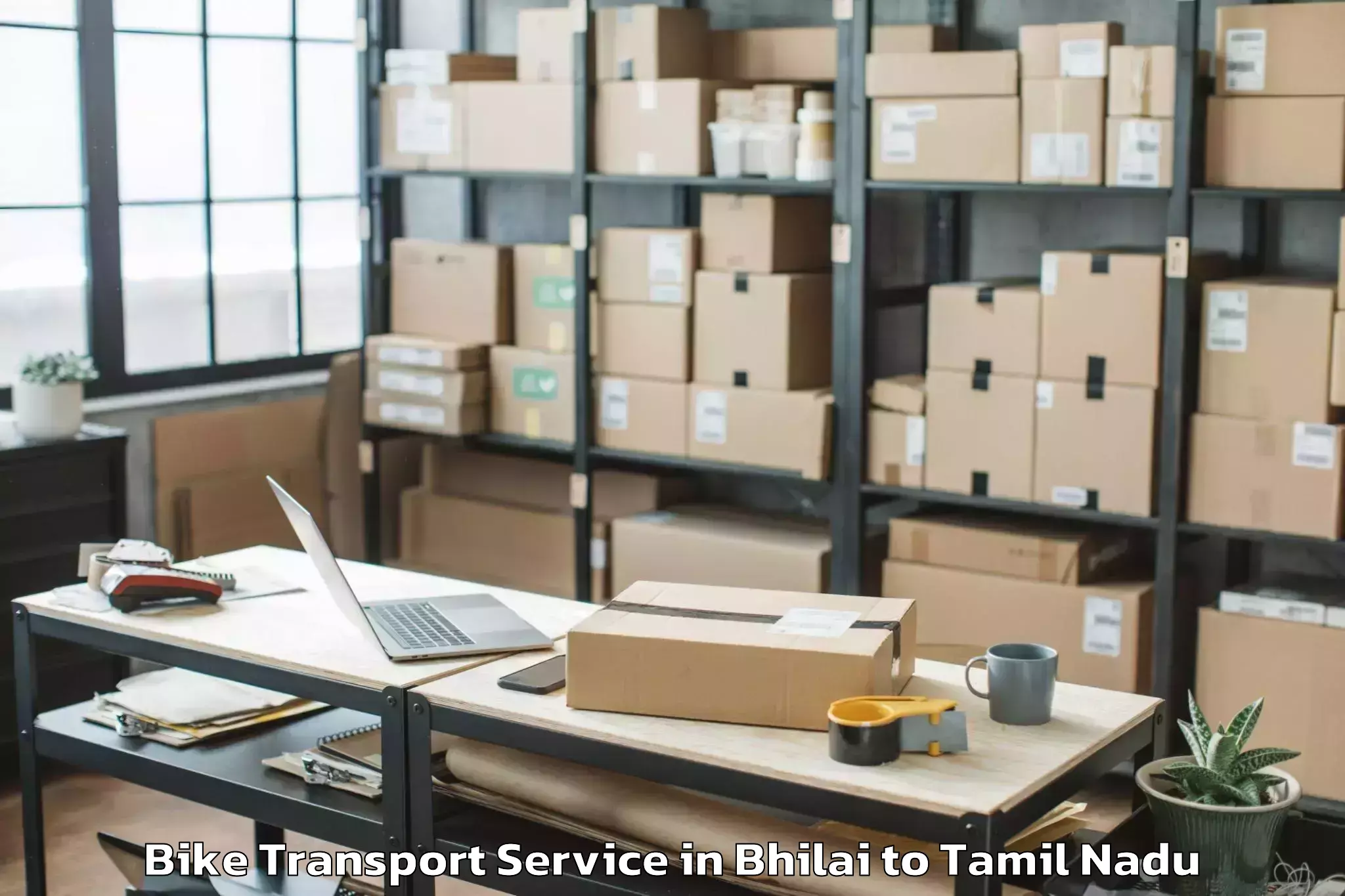 Professional Bhilai to Coimbatore Bike Transport